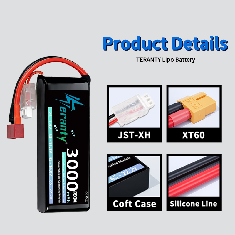 TERANTY 2S 3000mAh Lipo Batter - Drone Battery Plate recension och pris
