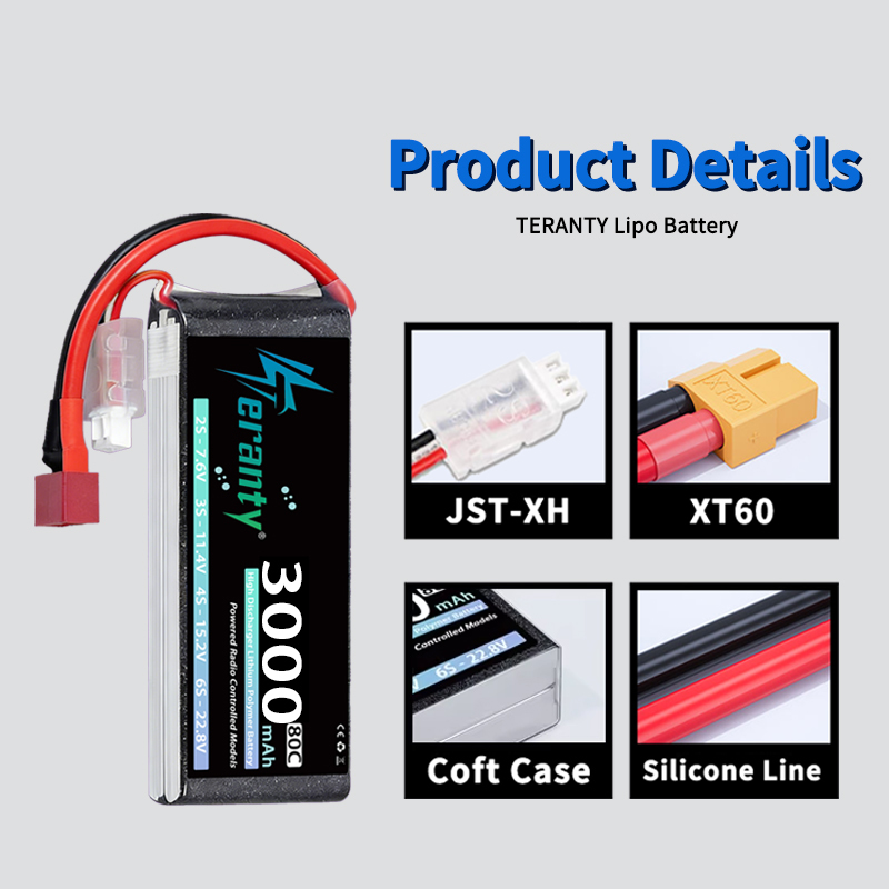 TERANTY 2S 3000mAh Lipo Batter - Drone Battery Plate recension och pris