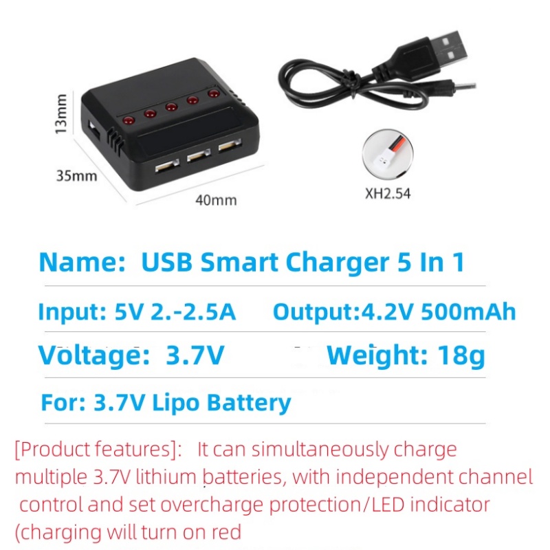 Syma X5HW X5HC X5C X5SW 3.7V 5 - Drone Battery Balance Charger recension och pris