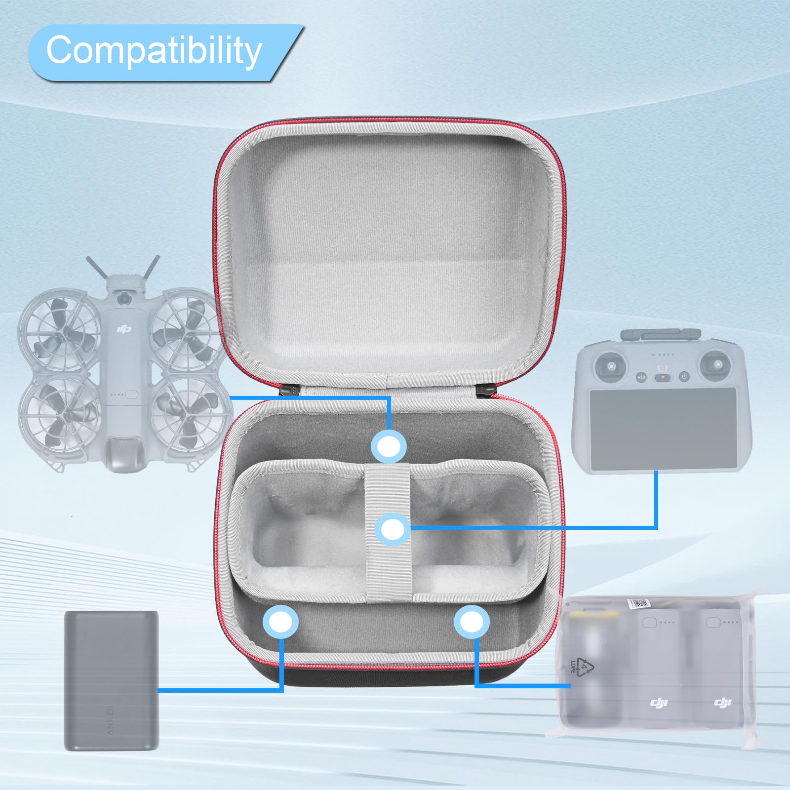 Portable Case for DJI Neo 2 Fl - Drone Battery Bag recension och pris
