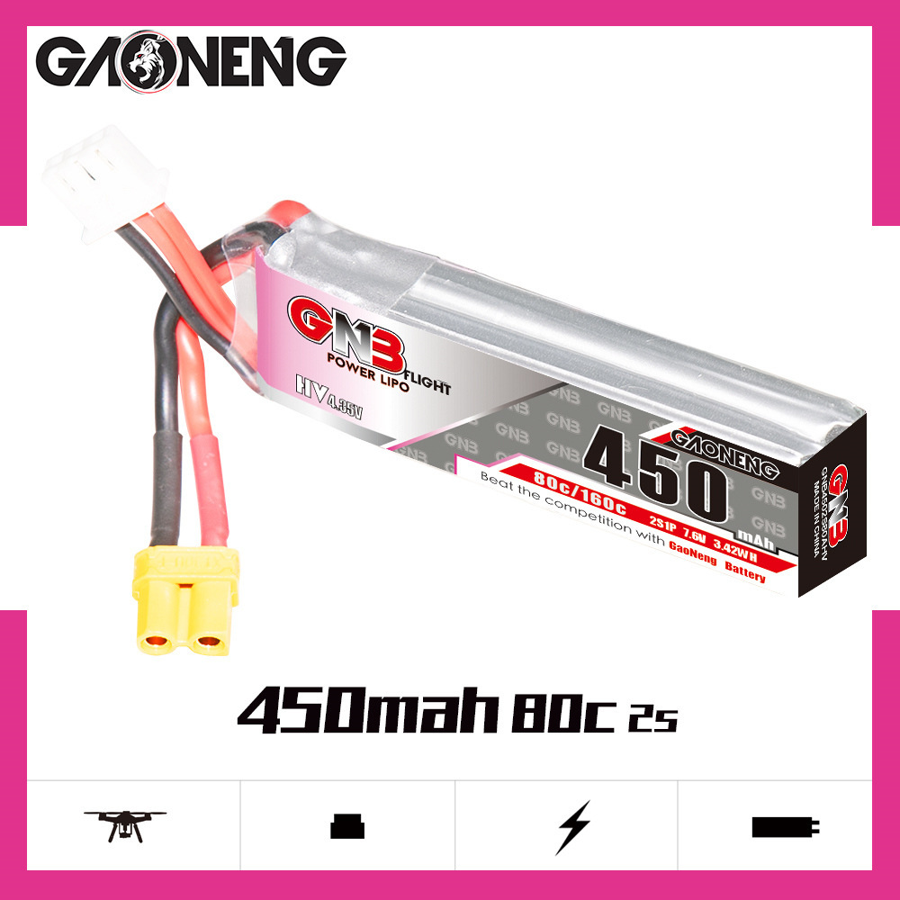 GNB LiPo Battery HV 2S 7.6V 45 - Drone Battery Plate recension och pris